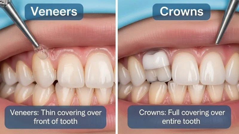 Veneers vs Crowns