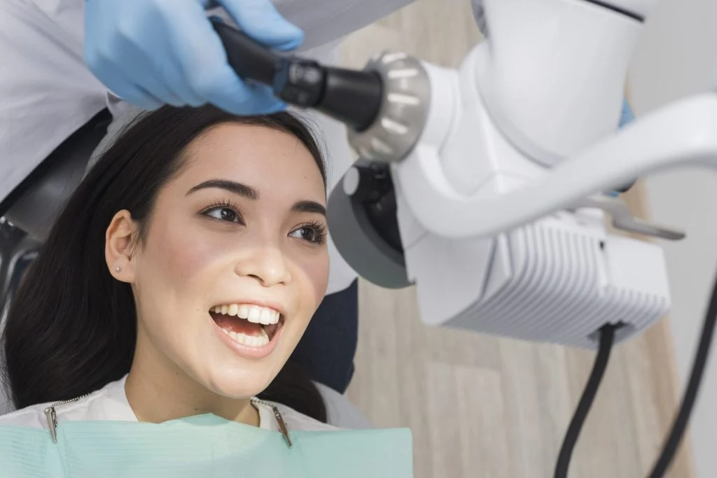 woman with a dentist