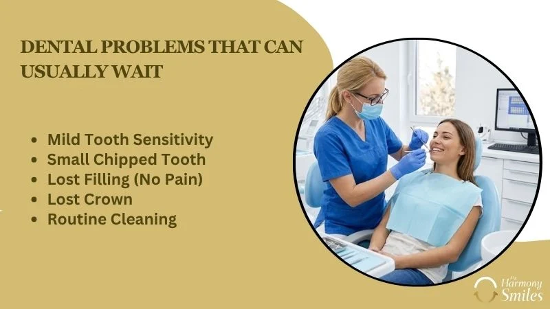 Dental Problems That Can Usually Wait for a Scheduled Appointment